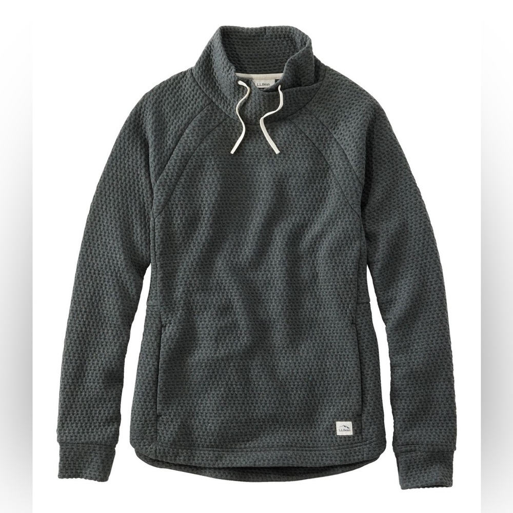 LL Bean NWT Ridgeknit Crossneck Pullover
